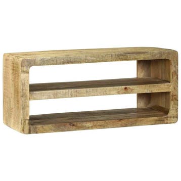 vidaXL TV-kast met plank Bruin 80 x 32 x 36 cm Massief, Verzenden, Nieuw