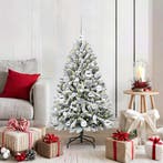 vidaXL Kunstkerstboom met 150 LED Groen en Wit 120 cm PVC en, Verzenden, Nieuw