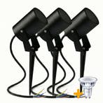 3-Stuks | LED Grond - Prikspot GU10 rond | SPIKE | IP65, Tuin en Terras, Ophalen of Verzenden, Nieuw, 50 tot 250 watt