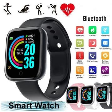 Smartwatch met Bluetooth Fitness Tracker en Muziekbediening, Verzenden, Nieuw