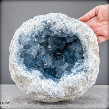 Celestine Druse – Hemel op Aarde in kristalvorm Geode-
