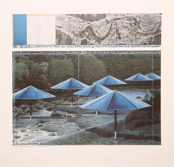Christo - “The Umbrellas (blue) - Japan/USA 1991”. - Jaren