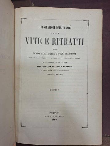 Società Motteux e Franklin - I benefattori dellumanità, Antiek en Kunst