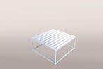 Flow Square aluminium loungetafel 70 x 70 cm wit |, Ophalen of Verzenden, Nieuw