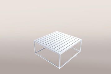 Flow Square aluminium loungetafel 70 x 70 cm wit |, Ophalen of Verzenden, Nieuw