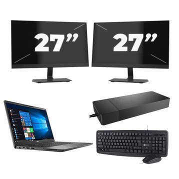 Dell Latitude 7400 -   i5-8e 8GB  - 256GB  + 2x 27 inch, Computers en Software, 8e Generatie, Qwerty, Verzenden, 8 GB
