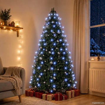 vidaXL Kerstboomverlichting met 180 LEDs blauw net 180 cm, Verzenden, Nieuw, Kunststof
