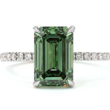 Zonder minimumprijs - Ring - 18 karaat Witgoud - 3.46ct. tw., Nieuw