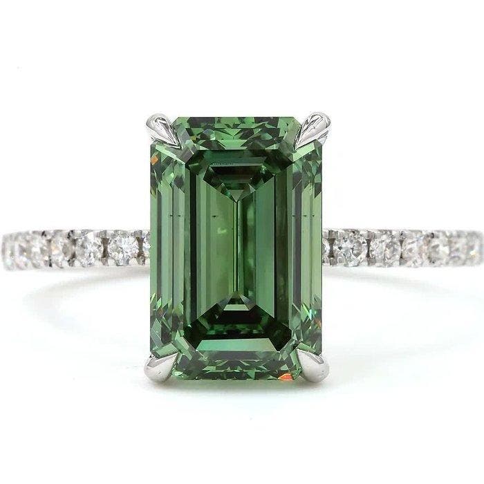 Zonder minimumprijs - Ring - 18 karaat Witgoud - 3.46ct. tw., Sieraden, Tassen en Uiterlijk, Ringen