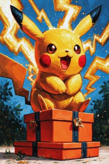 Iconica - Pikachu: Charged Up Luxury - unique 1/1 XXL (150 x