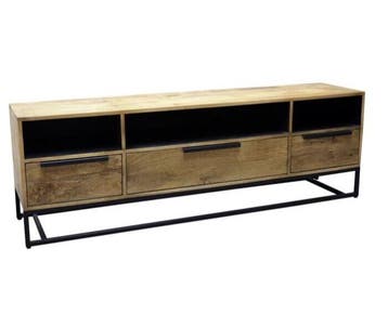 TV-meubel Borneo 180 cm mango metaal | Moods Collection, Ophalen of Verzenden, Nieuw