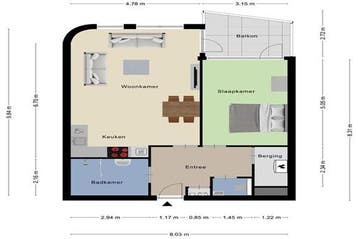 Appartement Ruysdaelkade in Alkmaar, Huizen en Kamers, Alkmaar, Via bemiddelaar, Noord-Holland, Appartement