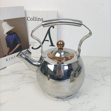 Cuisinox - Fluitketel - RVS theeketel voor op het fornuis -, Antiek en Kunst