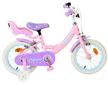Volare Olivia Kinderfiets - Meisjes - 14 inch - Roze - Twee, Fietsen en Brommers, Fietsen | Meisjes, Verzenden, Nieuw, 14 inch of minder