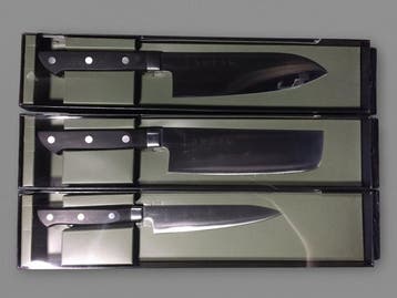 Set of 3 Brand New Japanese Kitchen Knives by Noushu
