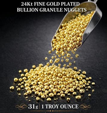 24K goudgeplateerde bullion nuggets - LEES DE BESCHRIJVING