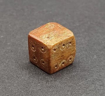 Oud-Romeins Been Dobbelstenen Gooien - 10 mm (Zonder, Antiek en Kunst