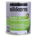 SIKKENS RUBBOL BL Rezisto Semi Gloss - Ral 9005 Zwart - 1..., Doe-het-zelf en Verbouw, Verf, Beits en Lak, Zwart, Nieuw, Ophalen of Verzenden