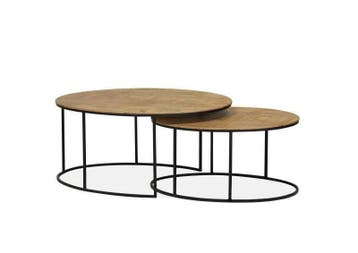 Tauro Salontafel Ovaal 2-Delige Set - MAGAZIJN OPRUIMING..., Nieuw