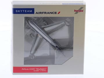 Schaal 1:500 Herpa 518758 Airbus A320 Skyteam Air Franc..., Ophalen of Verzenden, Zo goed als nieuw