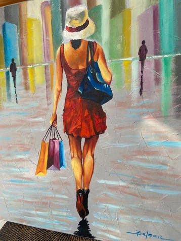 Sage-Brisan Gabriel (XX) - Shopping Day, Antiek en Kunst, Kunst | Schilderijen | Modern