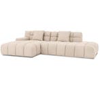 Bankstel Trentino Bank Loungebank Longchair Hoekbank Beige, Nieuw, Leer