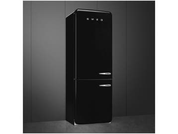 Smeg FAB38LBL5 - Koel-vriescombinatie - No Frost - Zwart, Verzenden, Zo goed als nieuw
