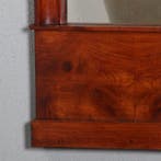 Vroeg Biedermeier spiegel met dubbele kap en brons beslag c, Ophalen of Verzenden