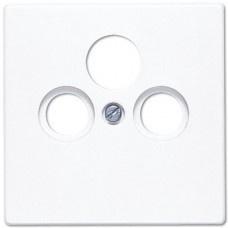 Jung LS990 inzetplaat COAX +SATELLIET alpinwit (hagelwit), Nieuw, Stopcontact