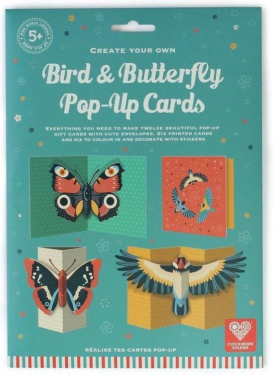 Bird And Butterfly Pop-Up Cards by Clockwork Soldier, Hobby en Vrije tijd, Knutselen, Verzenden