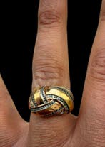 Intrigerend verweven en rockabilly – ring voor mannen,