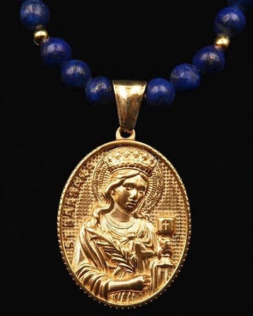 Lapis lazuli - Sint-Barbara – De Beschermster van het Licht: