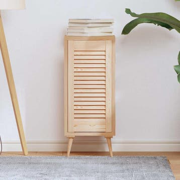 vidaXL Kastdeur met lamellen 61,5x29,5 cm massief grenenhout, Huis en Inrichting, Verzenden, Nieuw