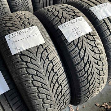 2 x Nokian 235-60-18 Winterbanden 7mm, 18 inch, Gebruikt, 235 mm, Band(en)
