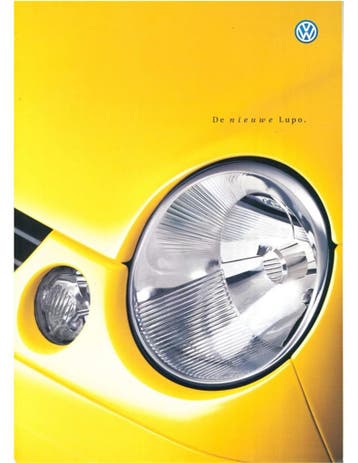 1999 VOLKSWAGEN LUPO BROCHURE NEDERLANDS, Nieuw, Volkswagen, Author