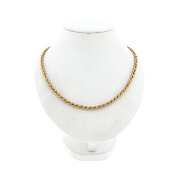 Gouden gedraaide schakelketting, Ophalen of Verzenden, Gebruikt, Goud, Goud