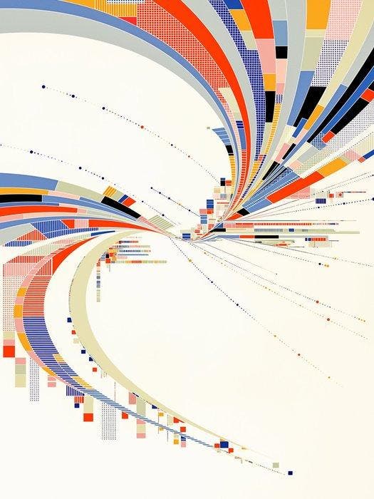 Albert Bonau - Chaotic mosaic, Antiek en Kunst, Kunst | Designobjecten