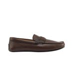 TESTONI - 8 UK - 42 IT - Piuma Brown Driver Loafer Shoes, Nieuw