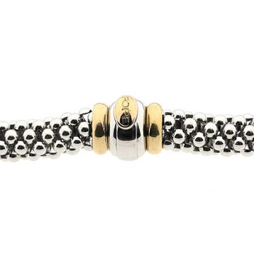 Fope bicolor gouden mesh schakelcollier (Ketting), Sieraden, Tassen en Uiterlijk, Kettingen, Ophalen of Verzenden, Gebruikt, Overige kleuren
