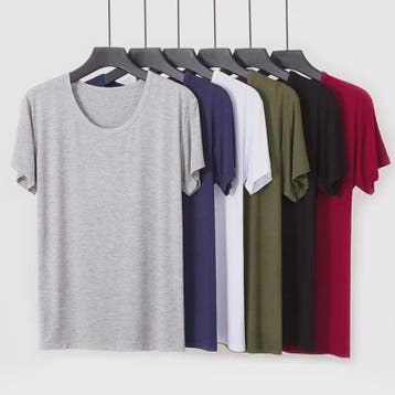 Heren Modal T-shirt Korte Mouw Losse Pasvorm Ronde Hals - Co, Verzenden, Nieuw