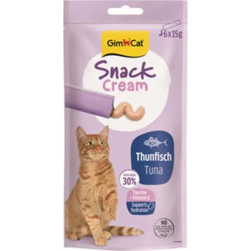 8x GimCat Kattensnack Cream Tonijn 6 x 15 gr (Hondensnacks), Verzenden, Hond