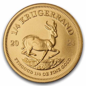 Gouden Krugerrand 1/4 oz 2026, Postzegels en Munten, Verzenden, Zuid-Afrika, Losse munt, Goud