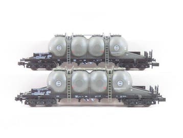 Minitrix N - 13627K - Modeltrein goederenwagon (2) - 2x, Nieuw