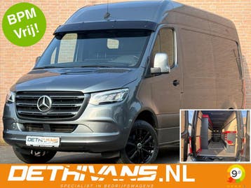 Zakelijke Lease |  Mercedes-Benz Sprinter 317CDI 170PK L2H2, Automaat, Stof, Gebruikt, Zwart