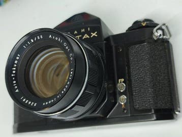 Asahi, Pentax SV & Auto-Takumar 55mm f1.8 Analoge camera, Nieuw