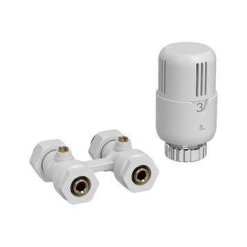Belrad H-Blok radiatoraansluitset recht vloeraansluiting, Verzenden, Nieuw, Thermostaat