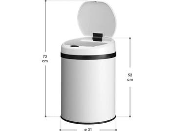 Automatische Prullenbak - Sensorprullenbak - 30 Liter - Wit, Verzenden, Nieuw