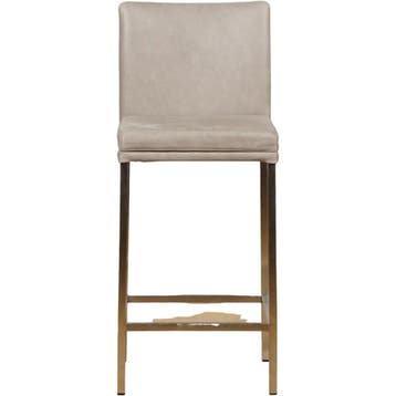 Set van 8 Leren barkrukken Break laag - Vintage Lightgrey, Huis en Inrichting, Barkrukken, Ophalen of Verzenden, Nieuw, Leer
