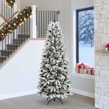 vidaXL Kunstkerstboom Wit 240 cm PVC en Plastic en Staal en, Verzenden, Nieuw