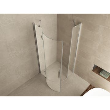 Wiesbaden Curf Douchecabine Kwartrond met 1 Draaideur Links, Ophalen of Verzenden, Nieuw, Glas